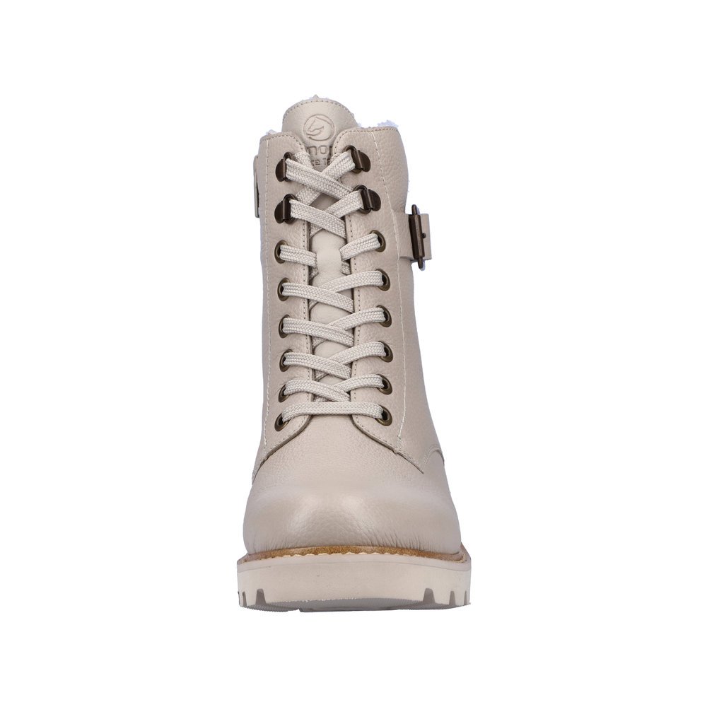 Remonte D0A74-60 Anatomical Leather Ankle Boot Ivory 5.5cm Remonte D0A74-60 Anatomical Leather Ankle Boot Ivory 5.5cm