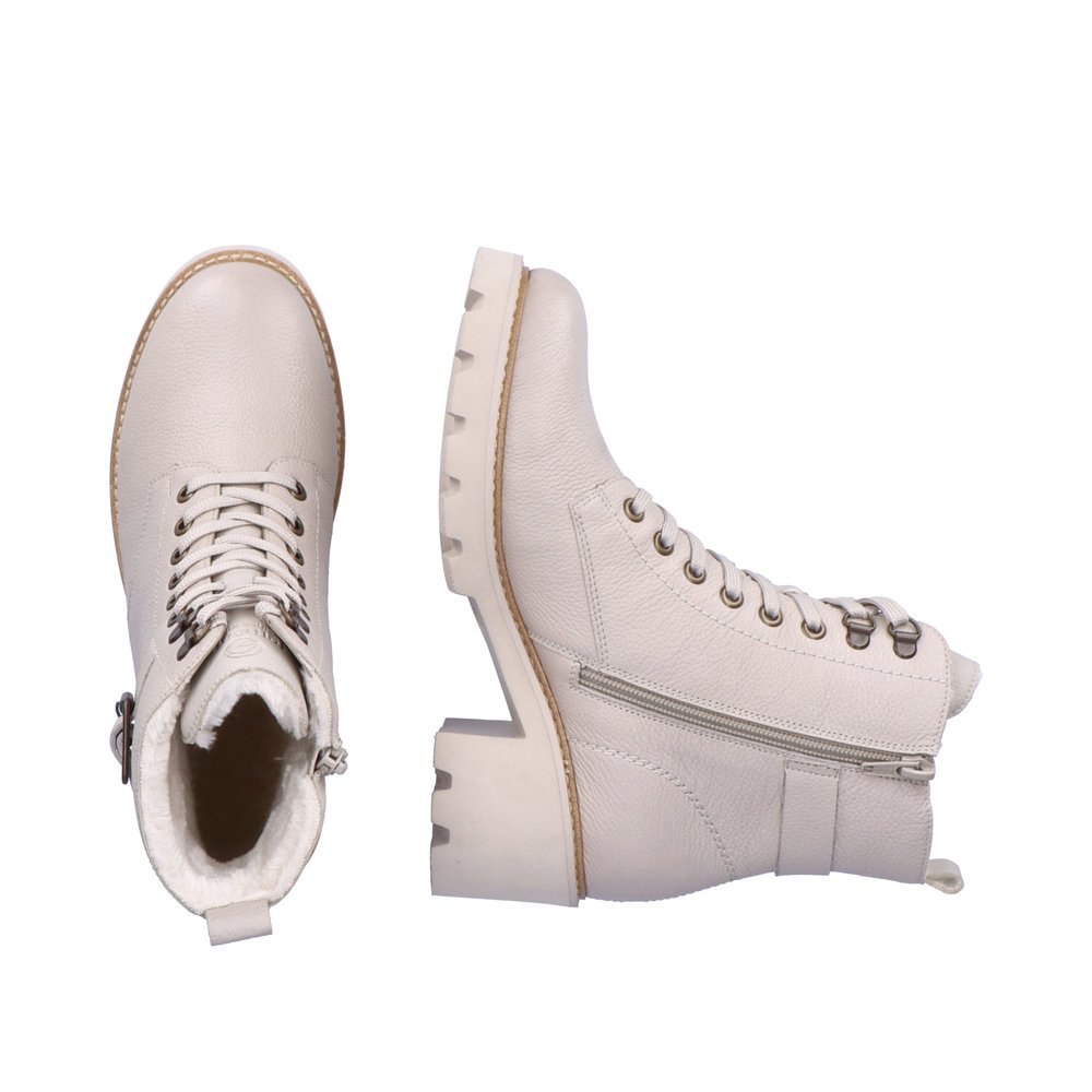 Remonte D0A74-60 Anatomical Leather Ankle Boot Ivory 5.5cm Remonte D0A74-60 Anatomical Leather Ankle Boot Ivory 5.5cm