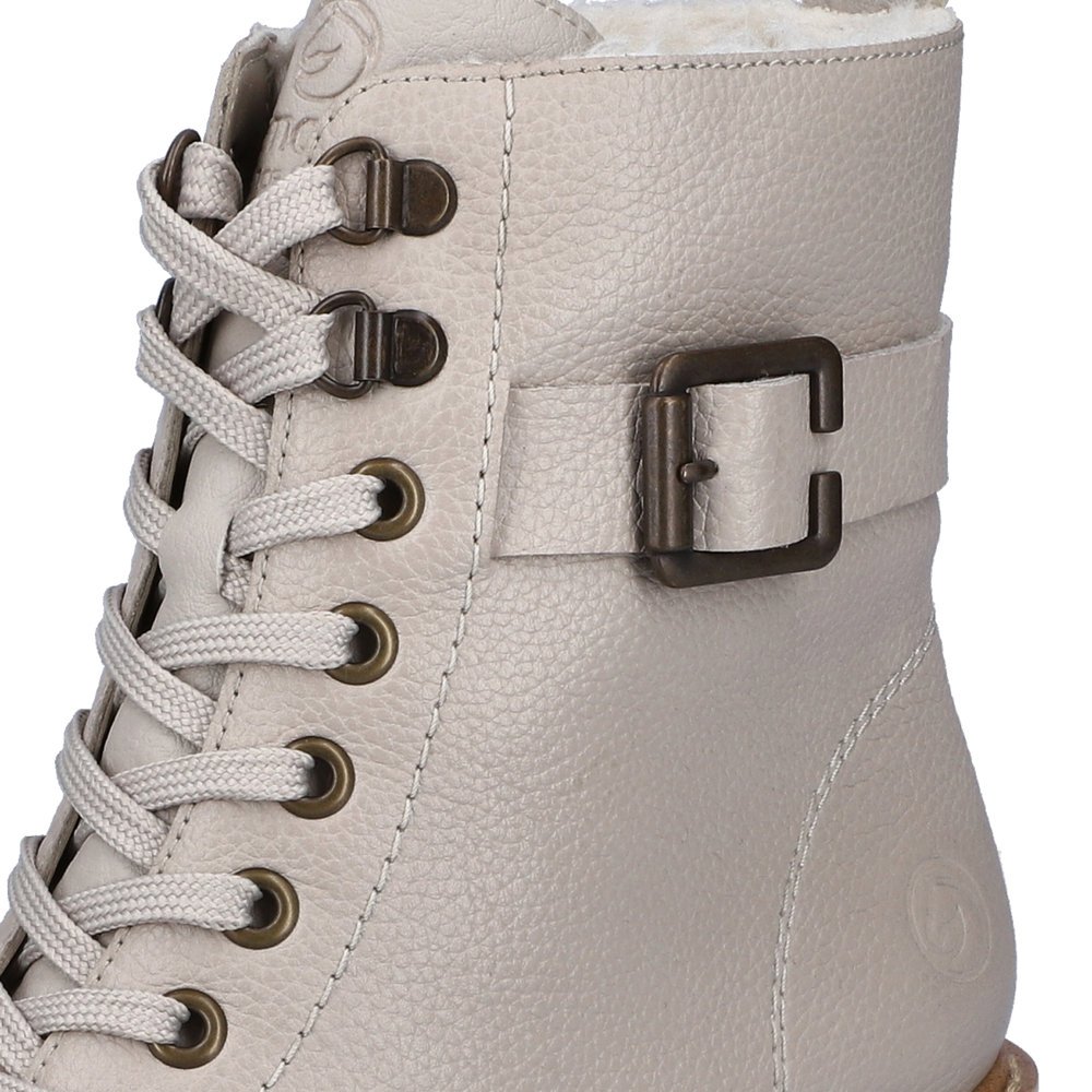 Remonte D0A74-60 Anatomical Leather Ankle Boot Ivory 5.5cm Remonte D0A74-60 Anatomical Leather Ankle Boot Ivory 5.5cm