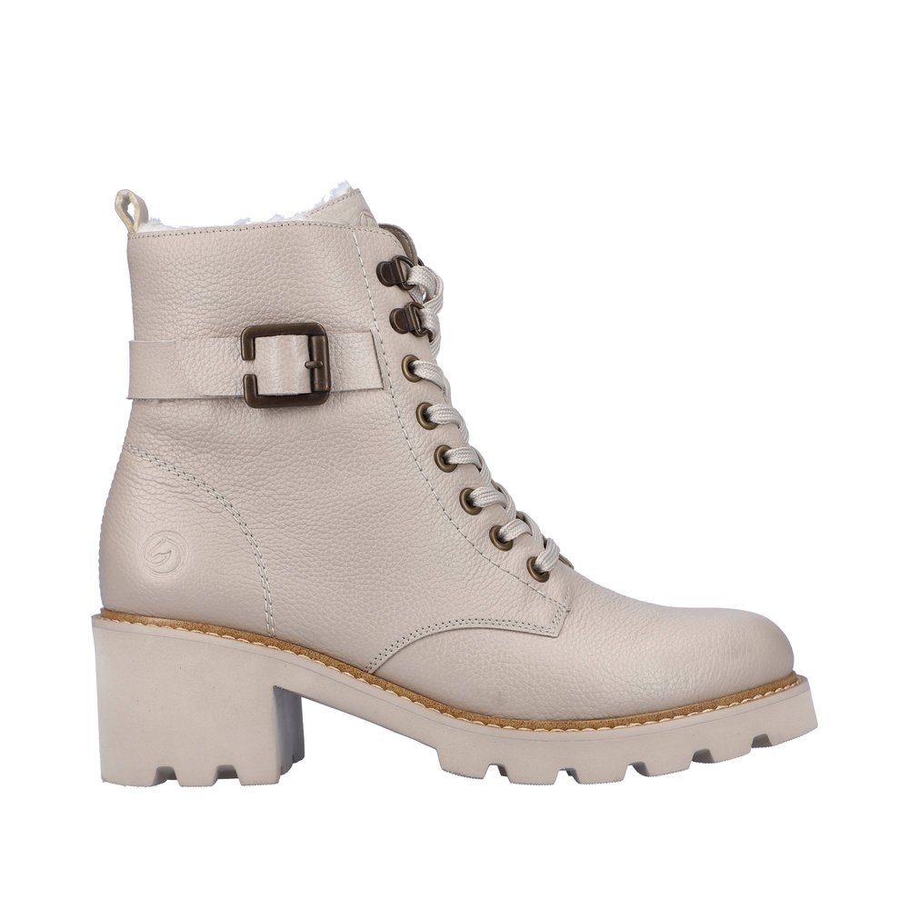 Remonte D0A74-60 Anatomical Leather Ankle Boot Ivory 5.5cm Remonte D0A74-60 Anatomical Leather Ankle Boot Ivory 5.5cm
