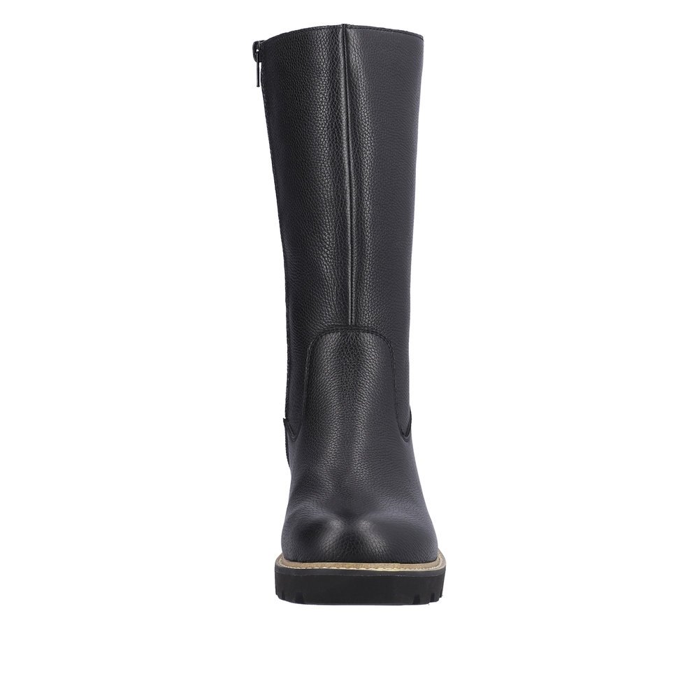Remonte D0A78-01 Anatomic Leather Heeled Boot Black 5cm Remonte D0A78-01 Anatomic Leather Heeled Boot Black 5cm