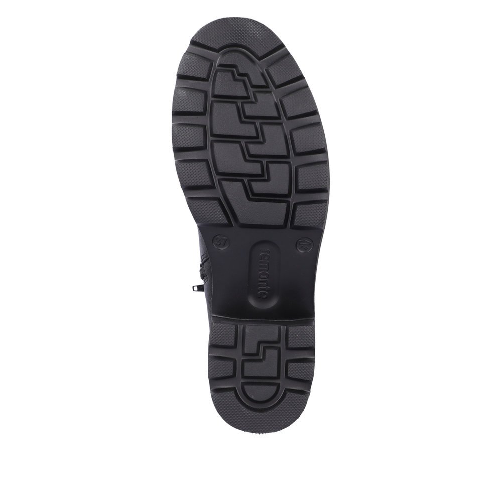 Remonte D0A78-01 Anatomic Leather Heeled Boot Black 5cm Remonte D0A78-01 Anatomic Leather Heeled Boot Black 5cm