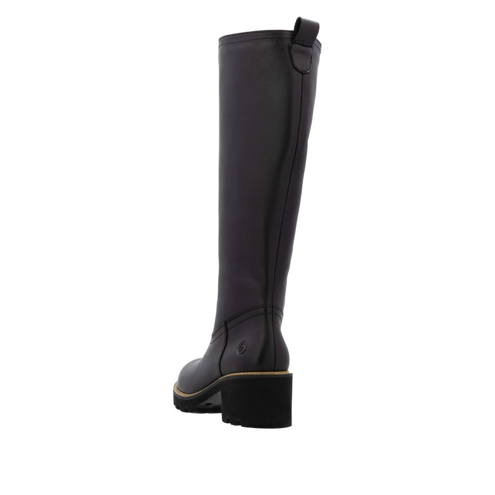 Remonte D0A79-00 Anatomic Leather Heeled Boot Black 5cm Remonte D0A79-00 Anatomic Leather Heeled Boot Black 5cm