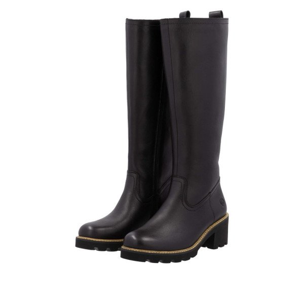 Remonte D0A79-00 Anatomic Leather Heeled Boot Black 5cm Remonte D0A79-00 Anatomic Leather Heeled Boot Black 5cm