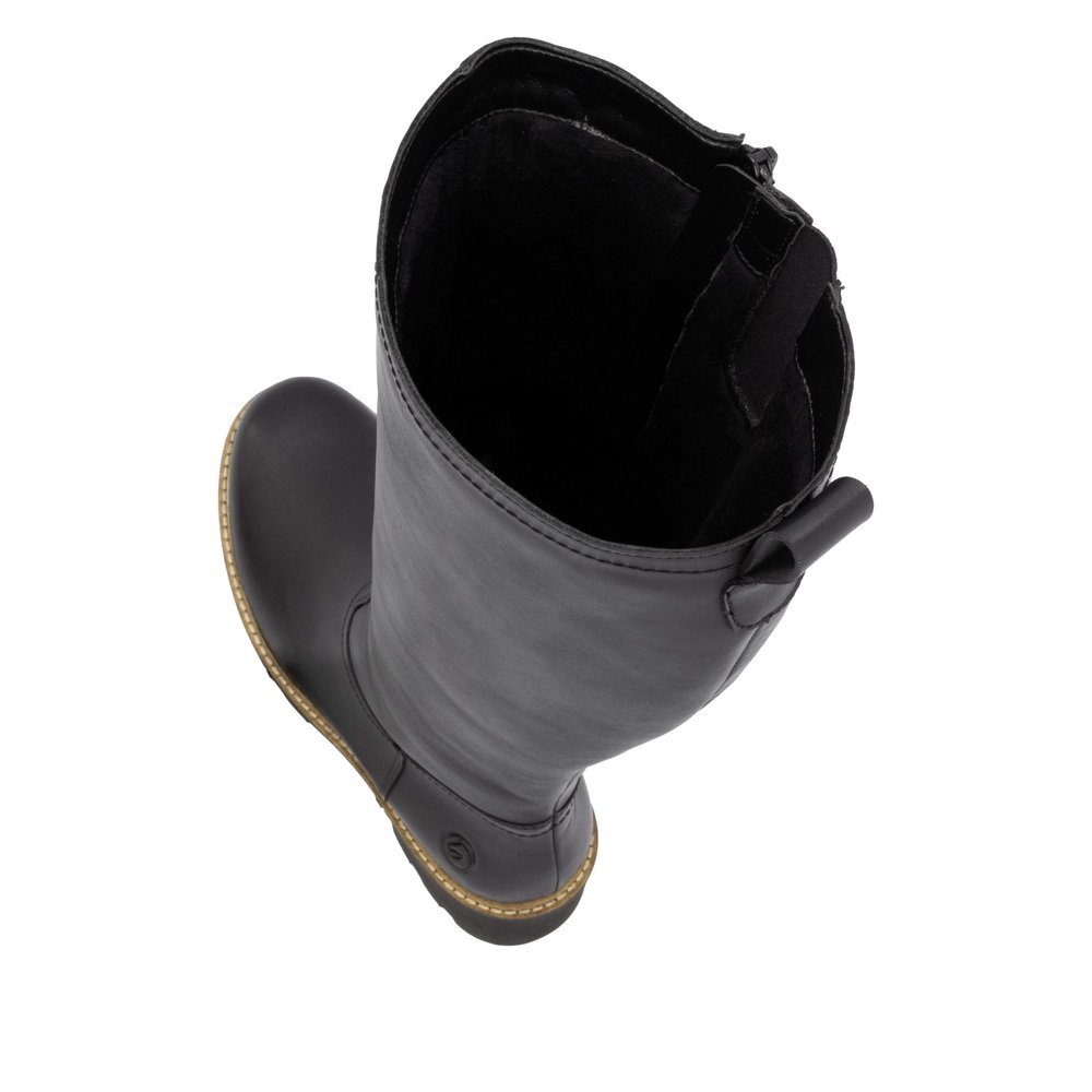 Remonte D0A79-00 Anatomic Leather Heeled Boot Black 5cm Remonte D0A79-00 Anatomic Leather Heeled Boot Black 5cm