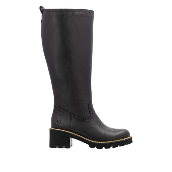 Remonte D0A79-00 Anatomic Leather Heeled Boot Black 5cm Remonte D0A79-00 Anatomic Leather Heeled Boot Black 5cm