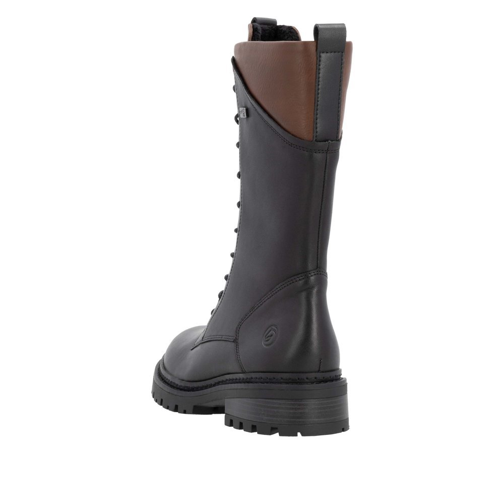 Remonte D0B79-03 Anatomic Leather Heeled Boot Black Remonte D0B79-03 Anatomic Leather Heeled Boot Black