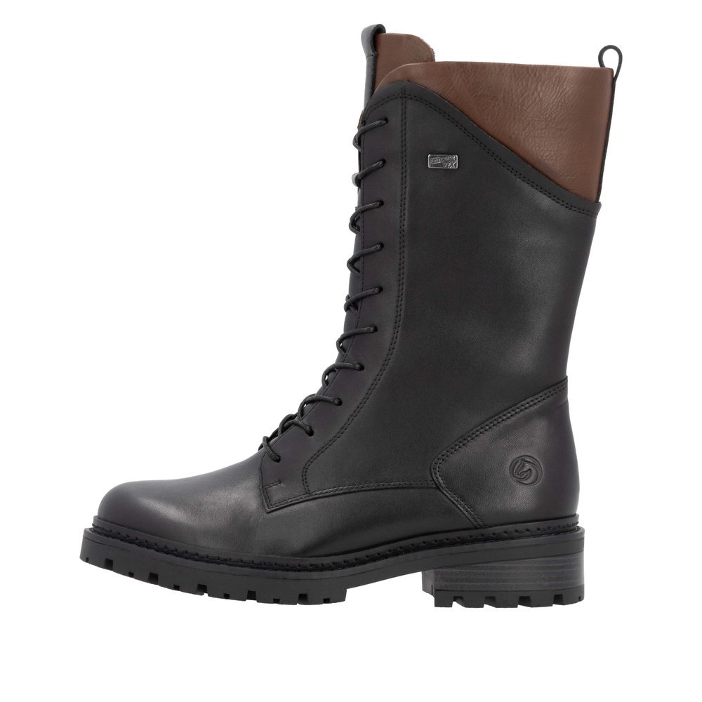 Remonte D0B79-03 Anatomic Leather Heeled Boot Black Remonte D0B79-03 Anatomic Leather Heeled Boot Black