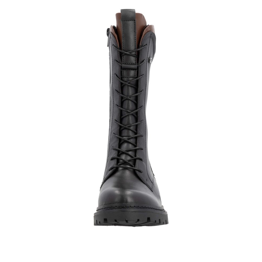Remonte D0B79-03 Anatomic Leather Heeled Boot Black Remonte D0B79-03 Anatomic Leather Heeled Boot Black