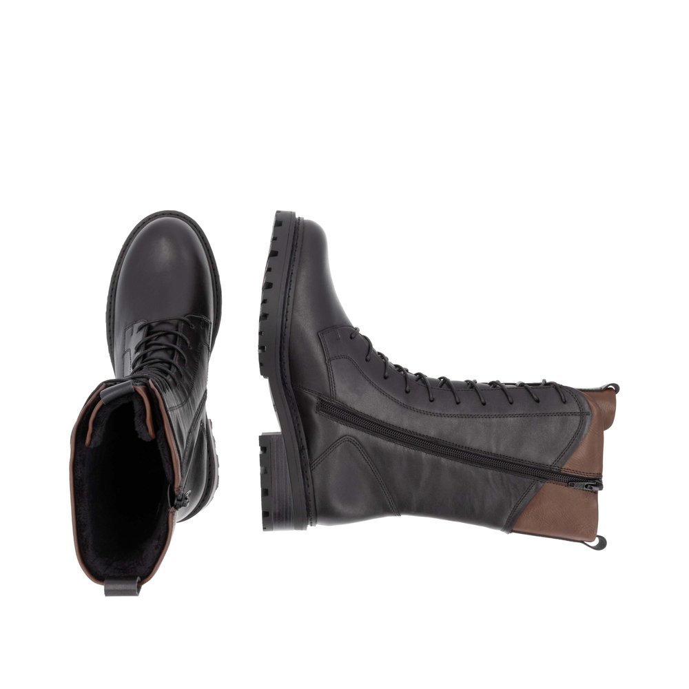 Remonte D0B79-03 Anatomic Leather Heeled Boot Black Remonte D0B79-03 Anatomic Leather Heeled Boot Black
