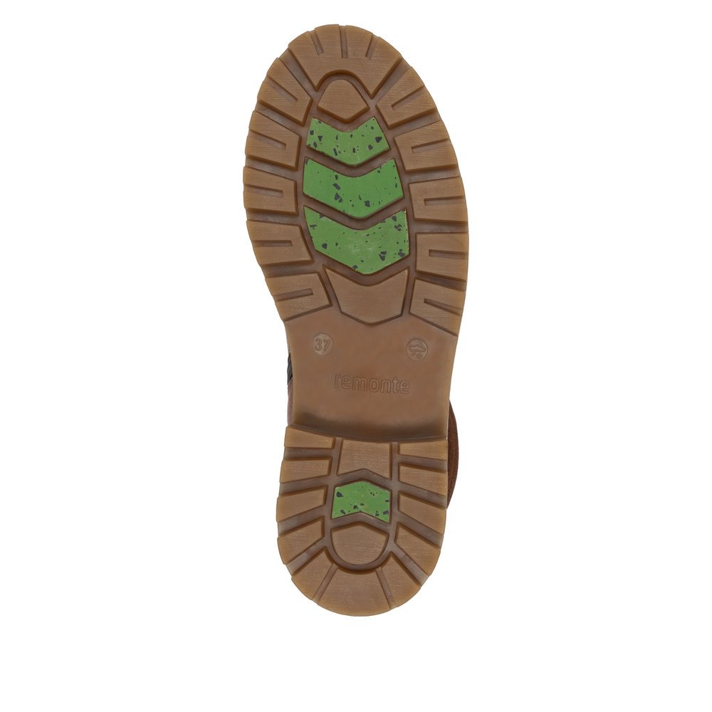 Remonte D0B80-24 Anatomic Leather Heeled Boot Tan Remonte D0B80-24 Anatomic Leather Heeled Boot Tan