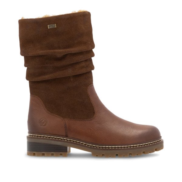 Remonte D0B80-24 Anatomic Leather Heeled Boot Tan Remonte D0B80-24 Anatomic Leather Heeled Boot Tan