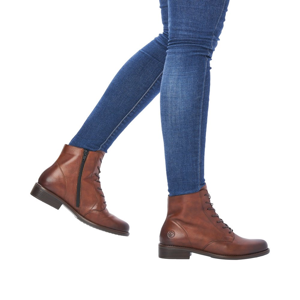 Remonte D0F73-22 Anatomical Leather Ankle Boot Tan Remonte D0F73-22 Anatomical Leather Ankle Boot Tan