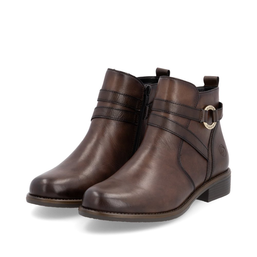 Remonte D0F77-25 Anatomical Leather Ankle Boot Brown Remonte D0F77-25 Anatomical Leather Ankle Boot Brown
