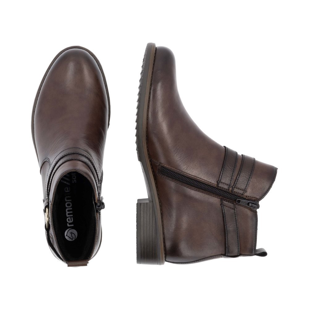 Remonte D0F77-25 Anatomical Leather Ankle Boot Brown Remonte D0F77-25 Anatomical Leather Ankle Boot Brown