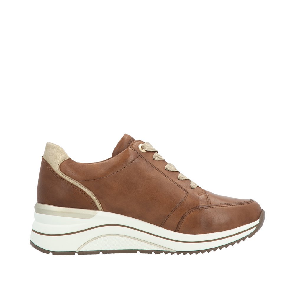 Remonte D0T03-24 Anatomical Leather Sneaker Tan Remonte D0T03-24 Anatomical Leather Sneaker Tan