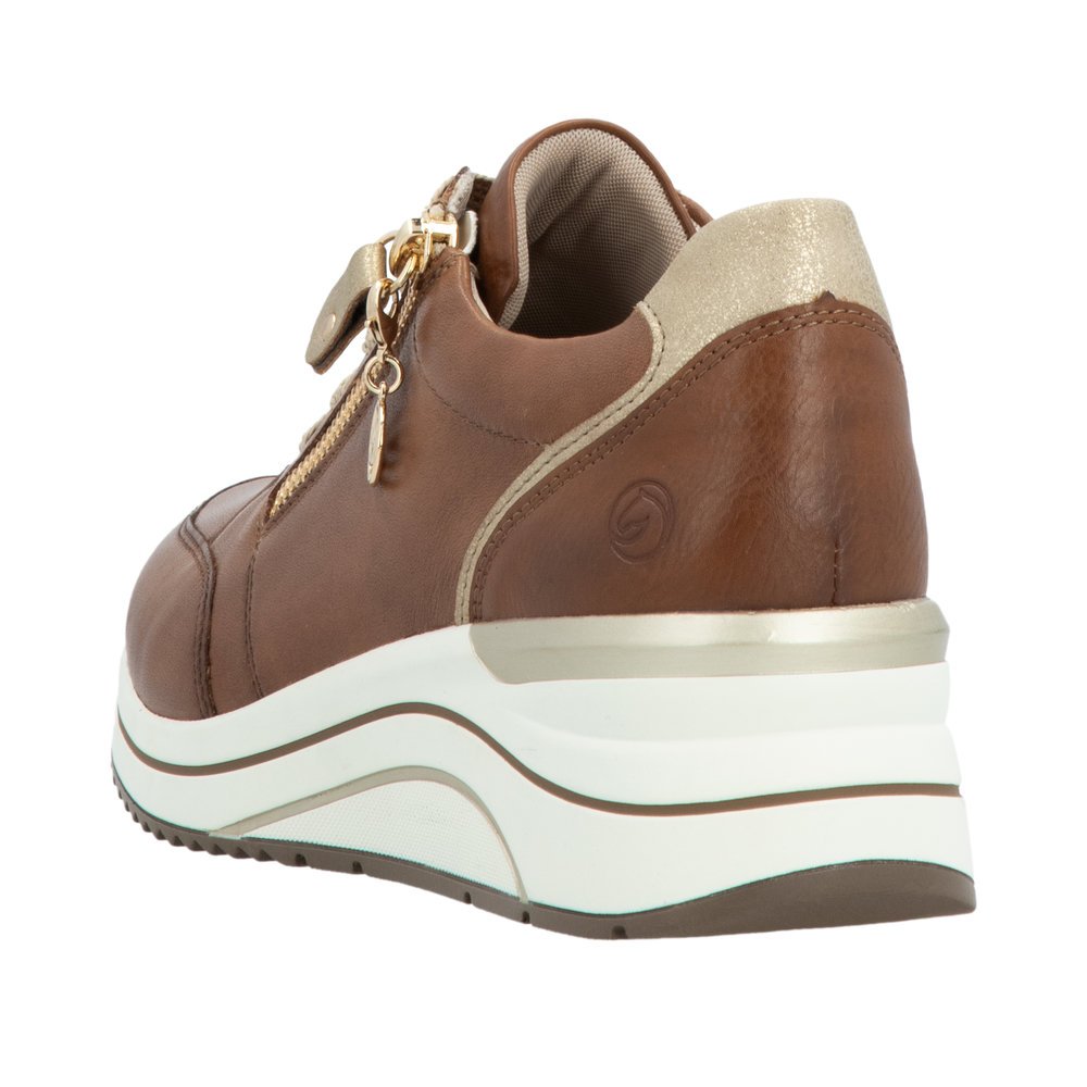 Remonte D0T03-24 Anatomical Leather Sneaker Tan Remonte D0T03-24 Anatomical Leather Sneaker Tan