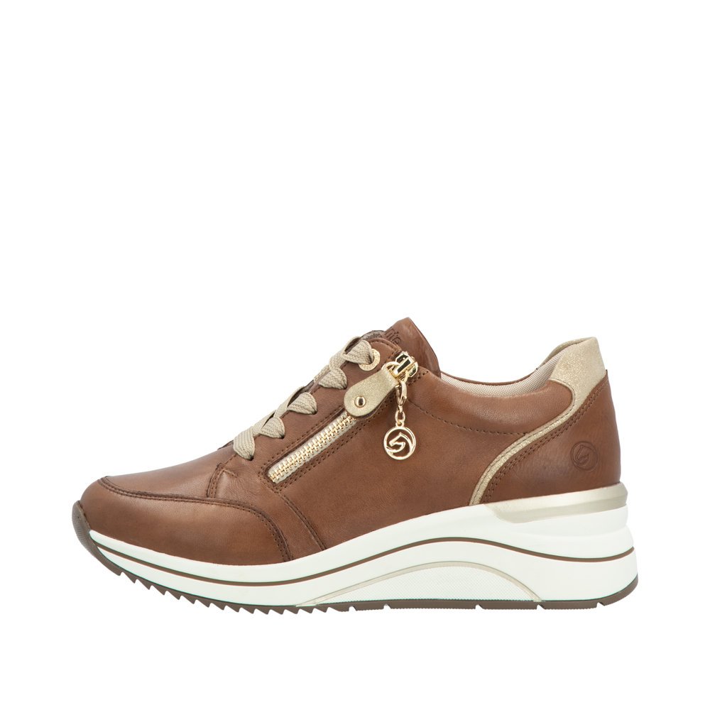 Remonte D0T03-24 Anatomical Leather Sneaker Tan Remonte D0T03-24 Anatomical Leather Sneaker Tan