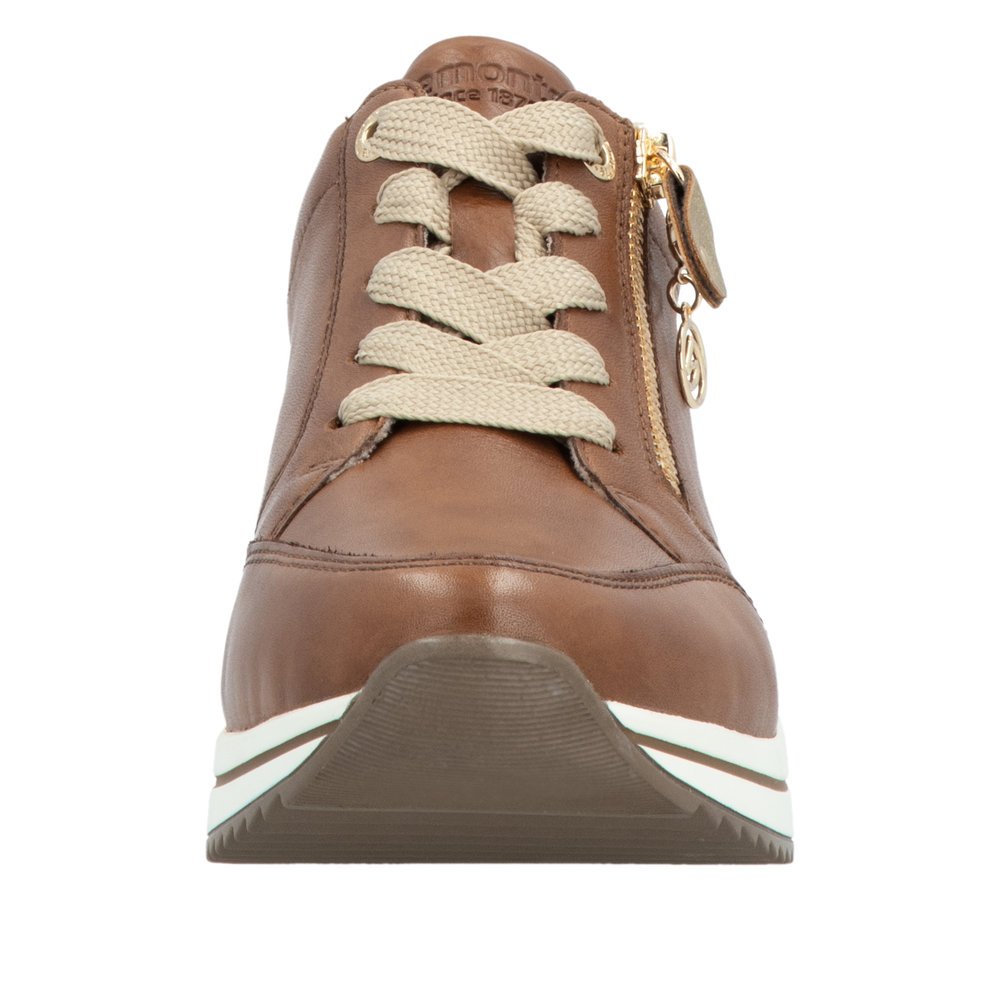Remonte D0T03-24 Anatomical Leather Sneaker Tan Remonte D0T03-24 Anatomical Leather Sneaker Tan