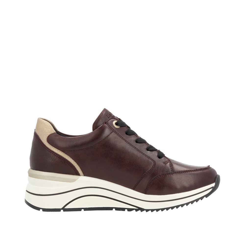 Remonte D0T03-35 Anatomical Leather Sneaker Burgundy Remonte D0T03-35 Anatomical Leather Sneaker Burgundy