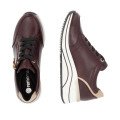 Remonte D0T03-35 Anatomical Leather Sneaker Burgundy Remonte D0T03-35 Anatomical Leather Sneaker Burgundy
