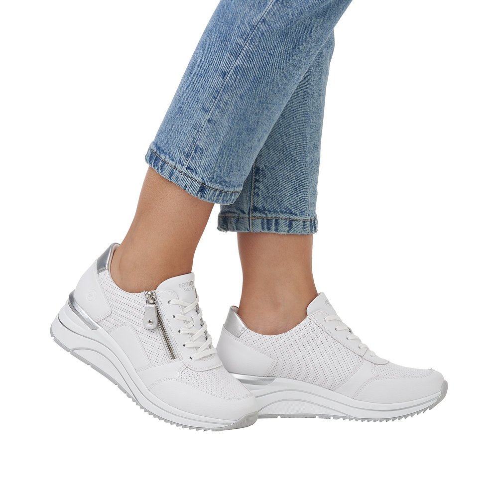Remonte D0T06-80 Ανατομικό Δερμάτινο Sneaker Λευκό