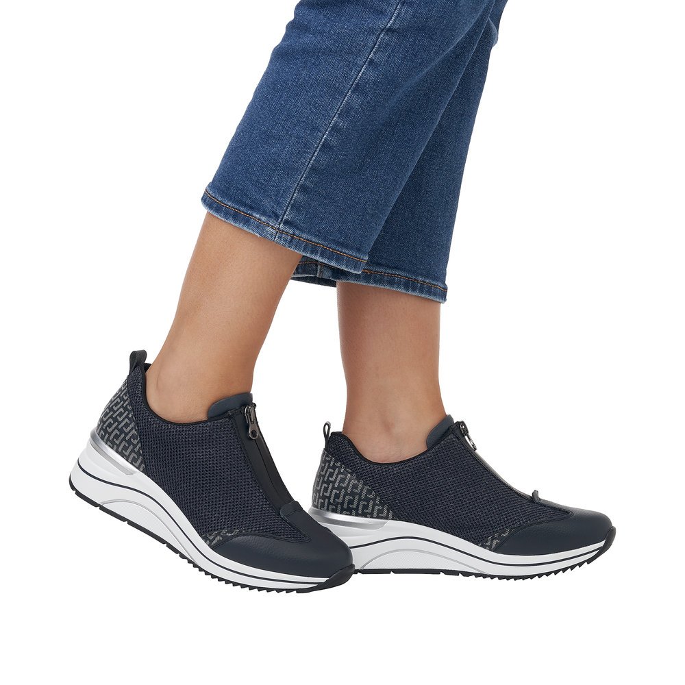 Remonte D0T07-14 Anatomical Leather Sneaker Blue Remonte D0T07-14 Anatomical Leather Sneaker Blue