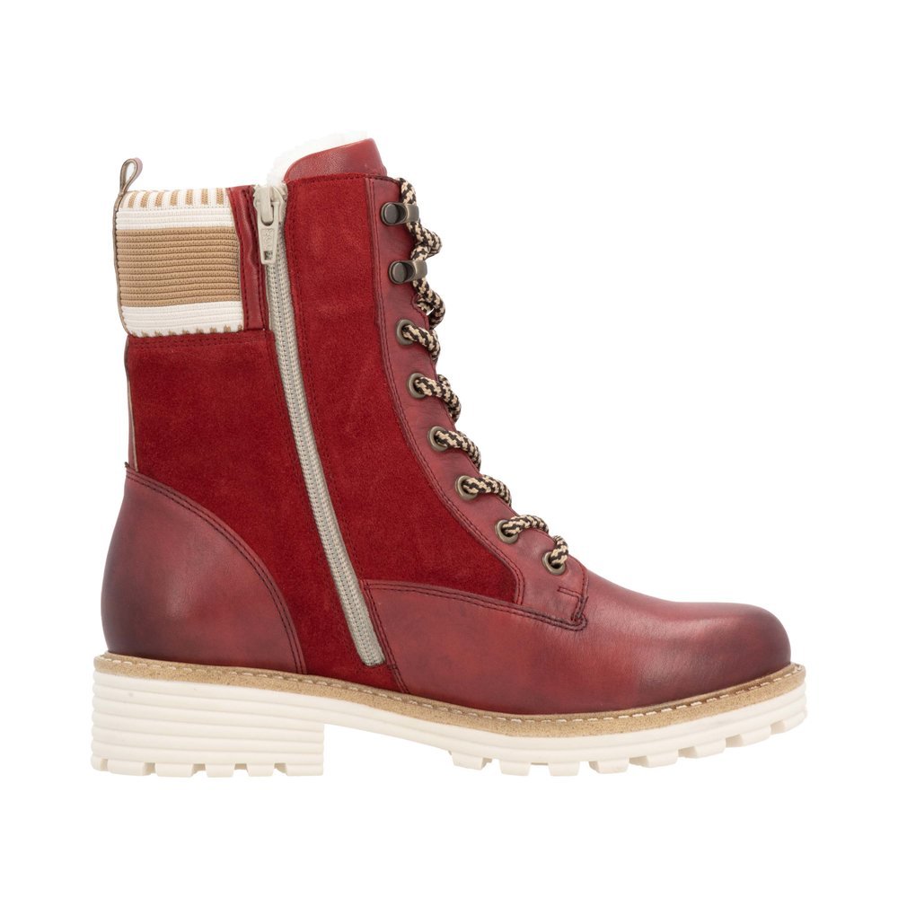 Remonte D0W77-35 Anatomical Leather Ankle Boot Red Remonte D0W77-35 Anatomical Leather Ankle Boot Red