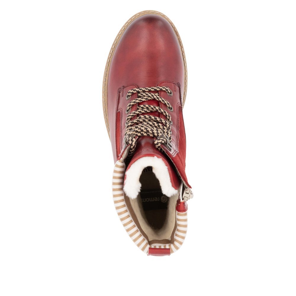 Remonte D0W77-35 Anatomical Leather Ankle Boot Red Remonte D0W77-35 Anatomical Leather Ankle Boot Red