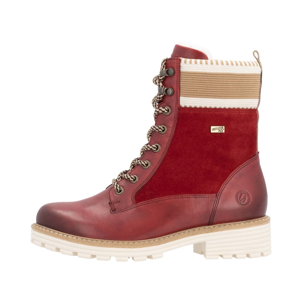 Remonte D0W77-35 Anatomical Leather Ankle Boot Red Remonte D0W77-35 Anatomical Leather Ankle Boot Red