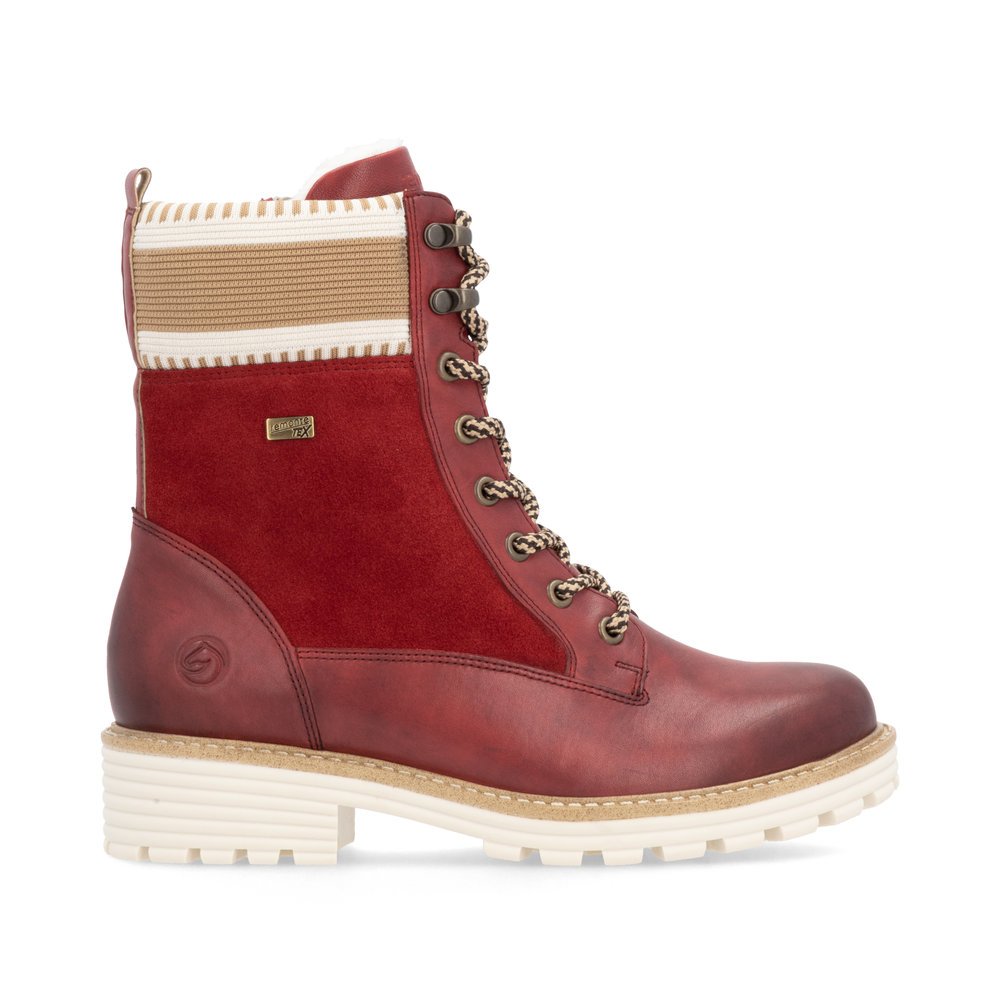 Remonte D0W77-35 Anatomical Leather Ankle Boot Red Remonte D0W77-35 Anatomical Leather Ankle Boot Red
