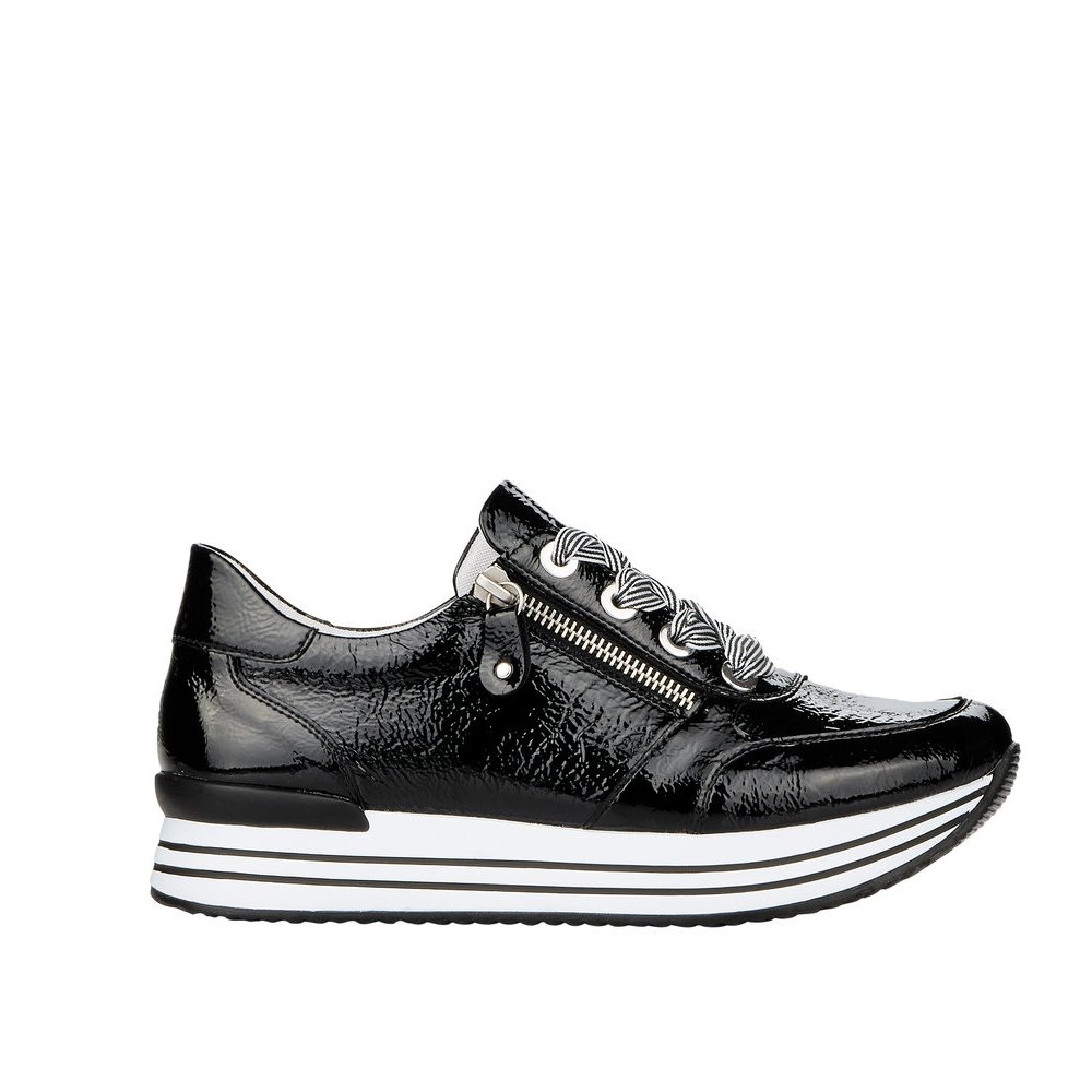 Remonte D1302-02 Anatomical Leather Sneaker Black