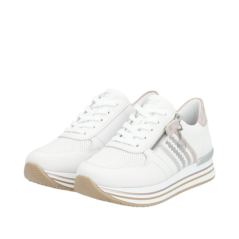 Remonte D1318-80 Ανατομικό Δερμάτινο Sneaker Λευκό