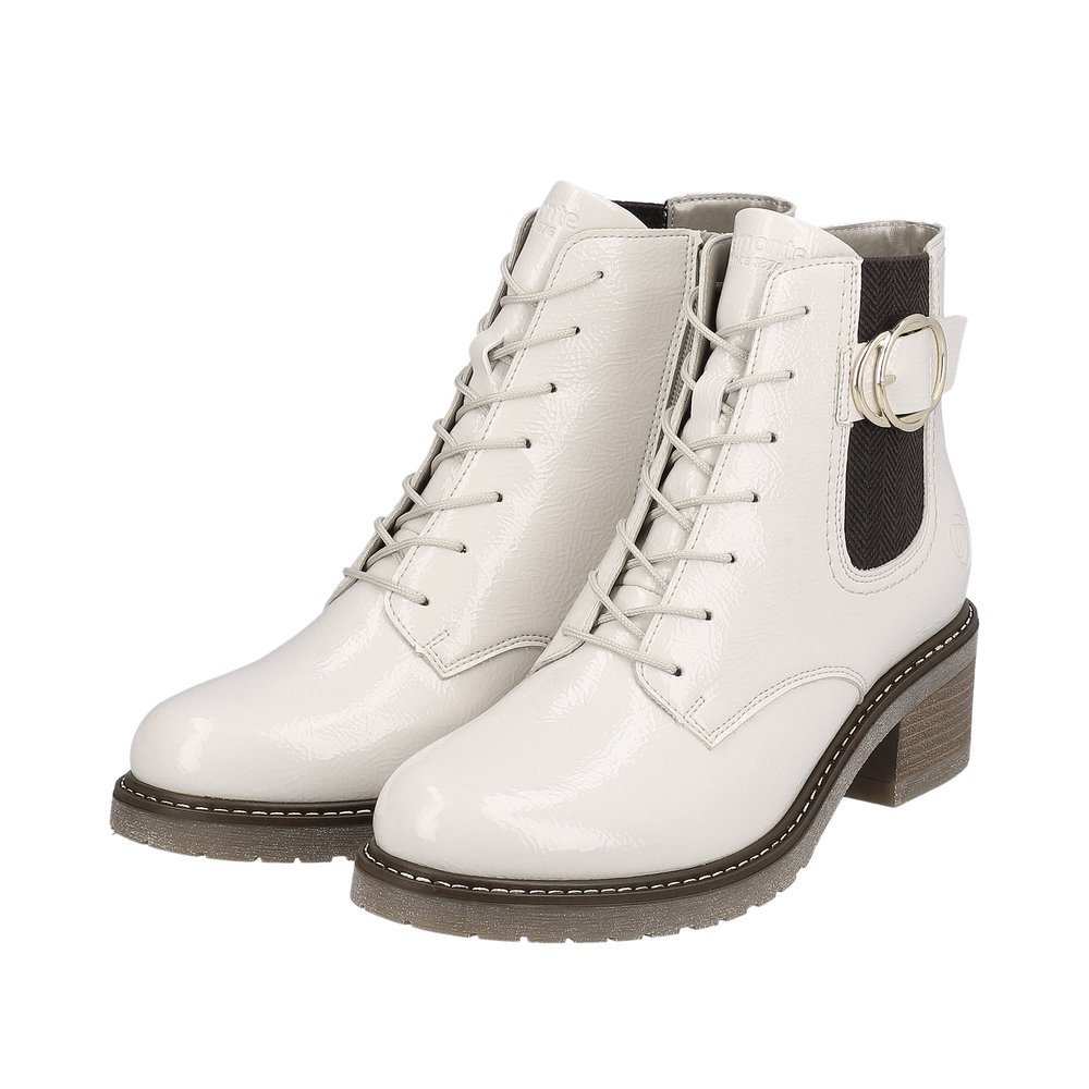 Remonte D1A72-80 Anatomic Leather Ankle Boot Ivory Remonte D1A72-80 Anatomic Leather Ankle Boot Ivory