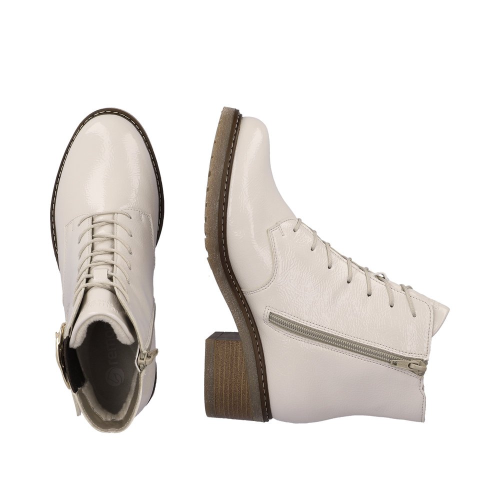 Remonte D1A72-80 Anatomic Leather Ankle Boot Ivory Remonte D1A72-80 Anatomic Leather Ankle Boot Ivory