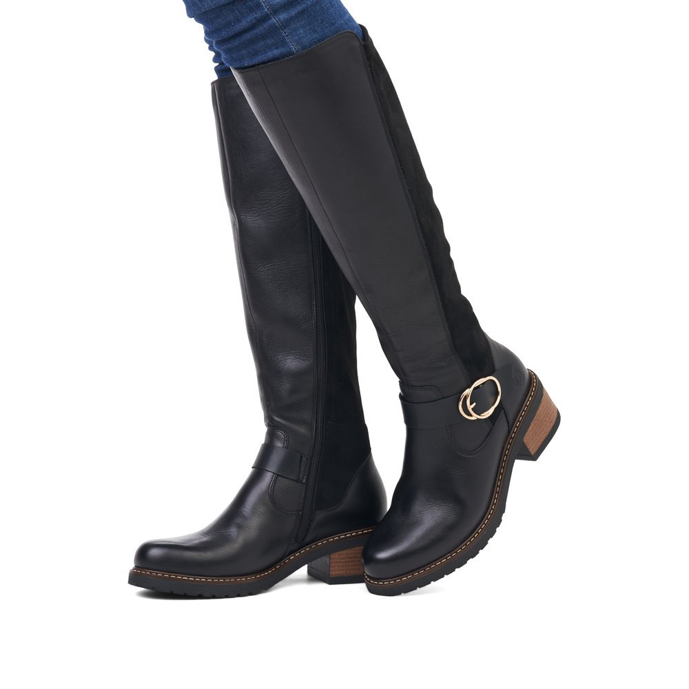 Remonte D1A73-01 Anatomical Leather Boot Black 5.5cm Remonte D1A73-01 Anatomical Leather Boot Black 5.5cm