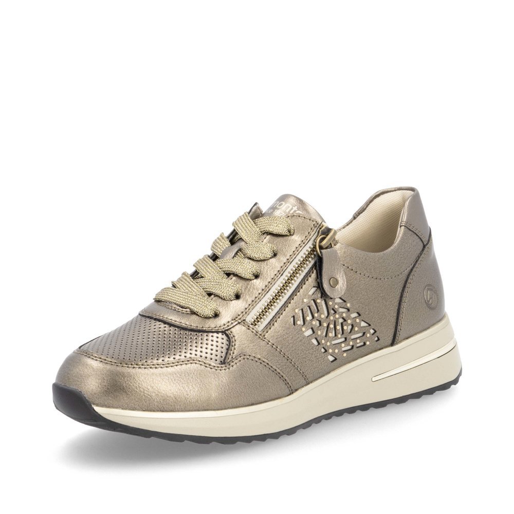 Remonte D1G00-90 Anatomical Leather Sneaker Gold Remonte D1G00-90 Anatomical Leather Sneaker Gold