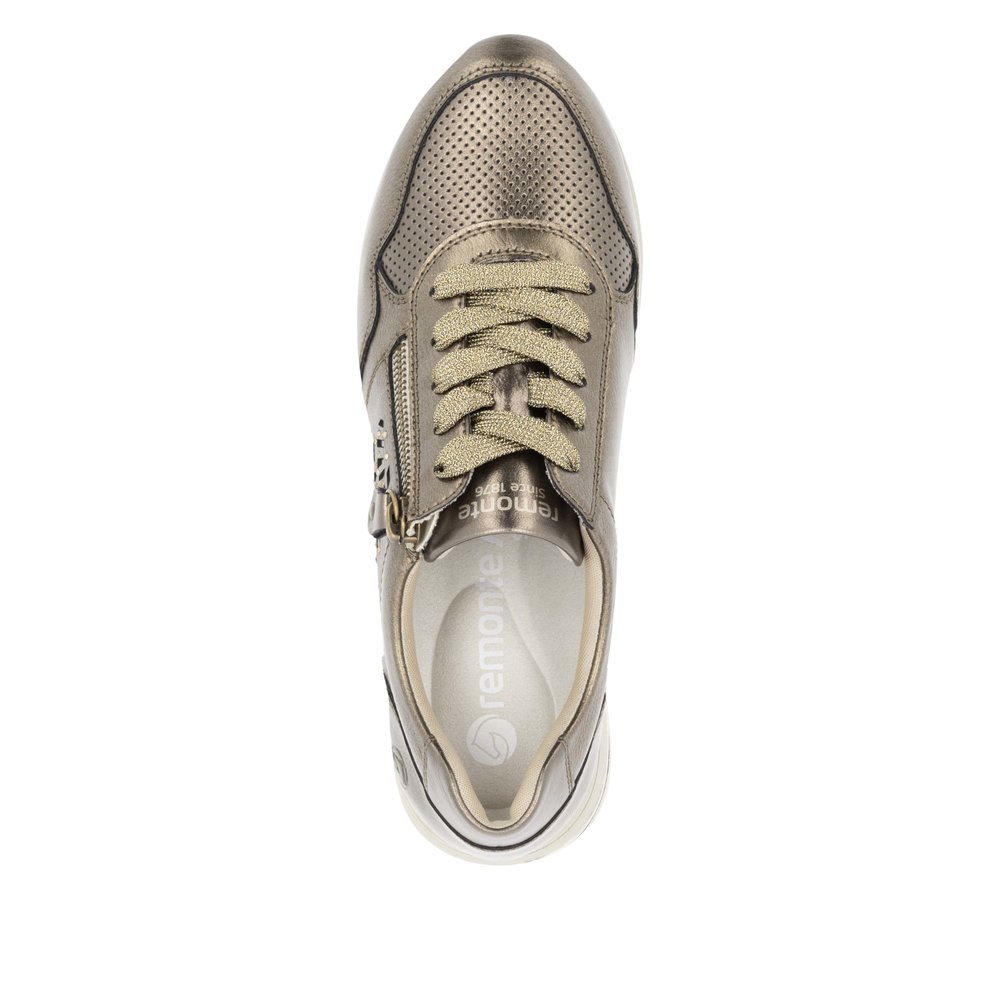 Remonte D1G00-90 Anatomical Leather Sneaker Gold Remonte D1G00-90 Anatomical Leather Sneaker Gold