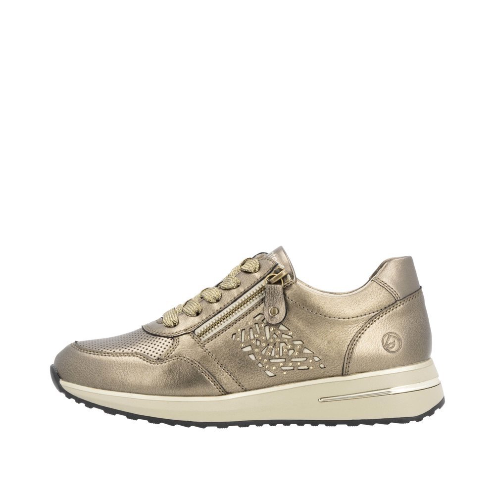 Remonte D1G00-90 Anatomical Leather Sneaker Gold Remonte D1G00-90 Anatomical Leather Sneaker Gold