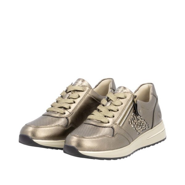 Remonte D1G00-90 Anatomical Leather Sneaker Gold Remonte D1G00-90 Anatomical Leather Sneaker Gold