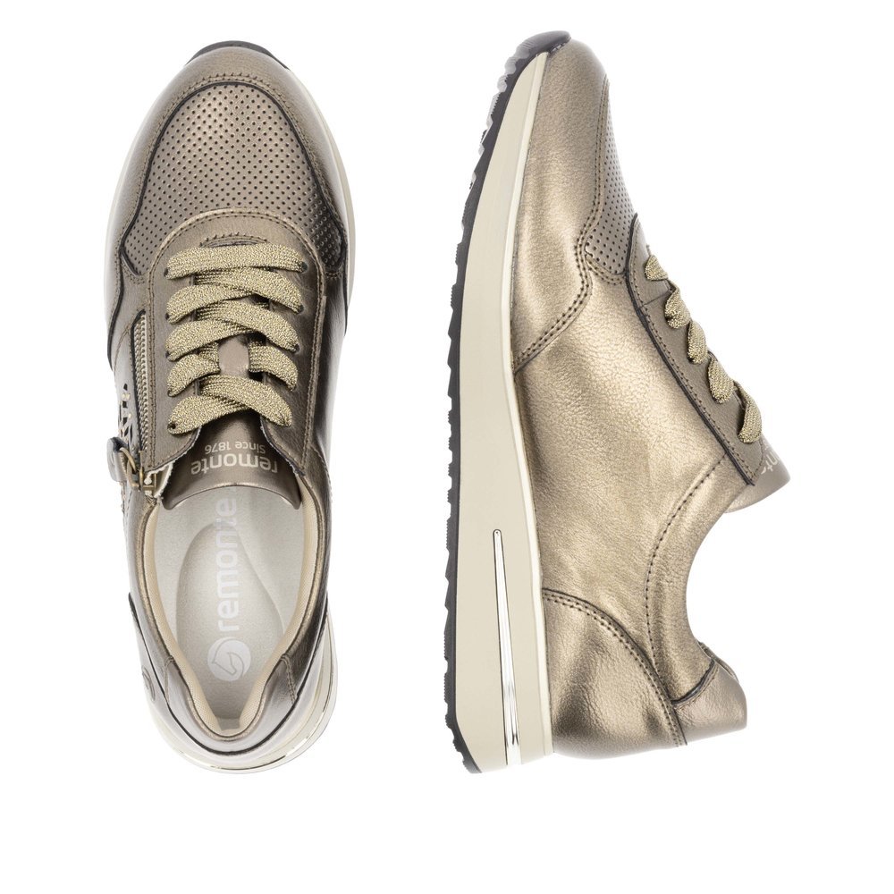 Remonte D1G00-90 Anatomical Leather Sneaker Gold Remonte D1G00-90 Anatomical Leather Sneaker Gold