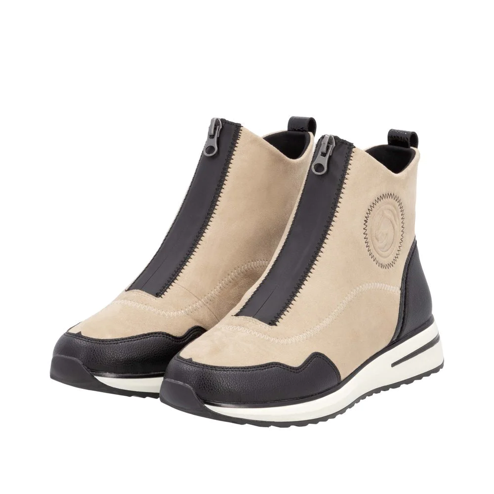 Remonte D1G70 60 Anatomical Ankle Boot Sneaker Beige
