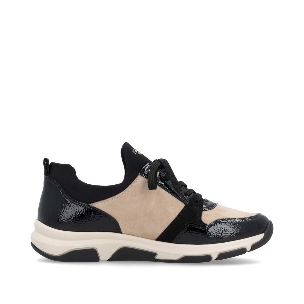 Remonte D1S02-04 Anatomical Leather Sneaker Black Beige Remonte D1S02-04 Anatomical Leather Sneaker Black Beige