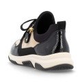 Remonte D1S02-04 Anatomical Leather Sneaker Black Beige Remonte D1S02-04 Anatomical Leather Sneaker Black Beige