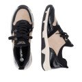 Remonte D1S02-04 Anatomical Leather Sneaker Black Beige Remonte D1S02-04 Anatomical Leather Sneaker Black Beige