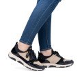 Remonte D1S02-04 Anatomical Leather Sneaker Black Beige Remonte D1S02-04 Anatomical Leather Sneaker Black Beige