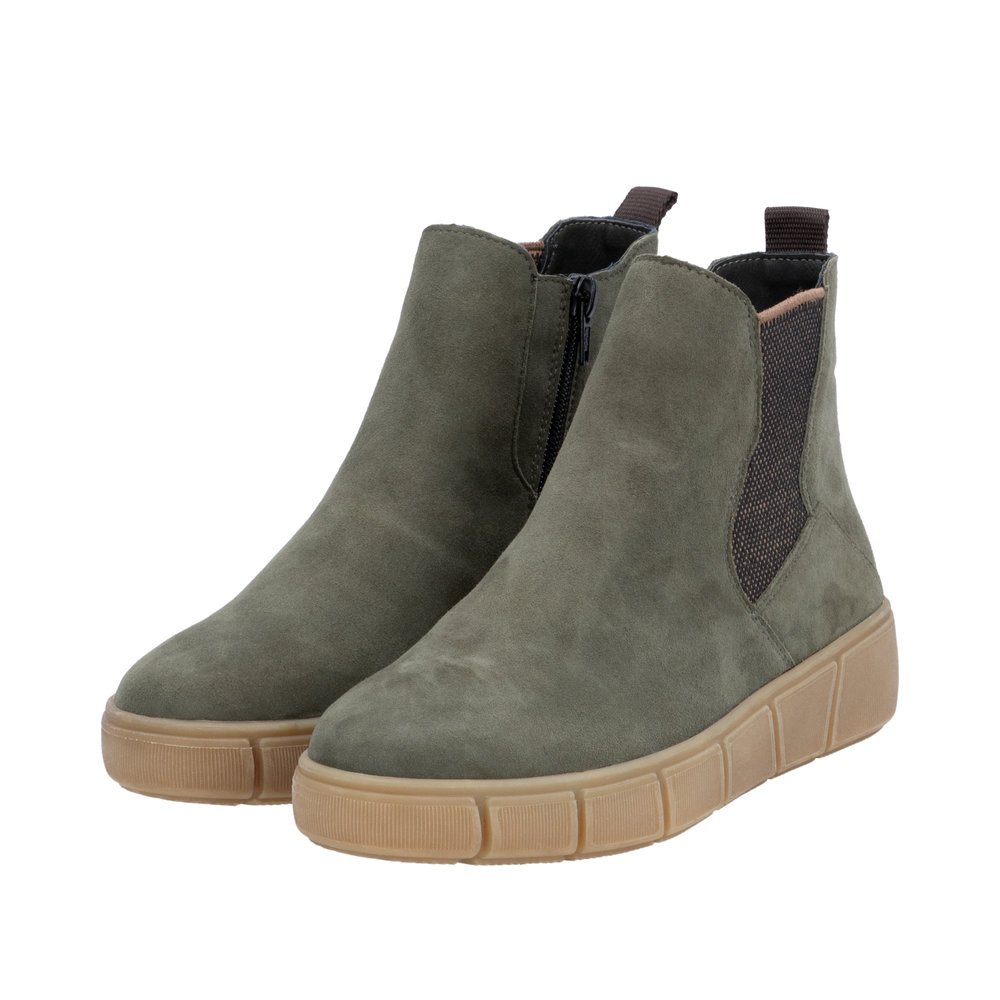 Remonte D1T71-54 Anatomical Leather Ankle Boot Khaki Remonte D1T71-54 Anatomical Leather Ankle Boot Khaki