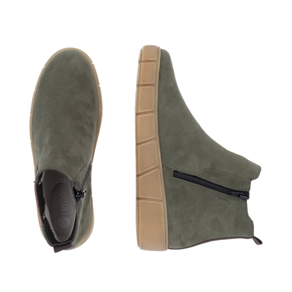 Remonte D1T71-54 Anatomical Leather Ankle Boot Khaki Remonte D1T71-54 Anatomical Leather Ankle Boot Khaki