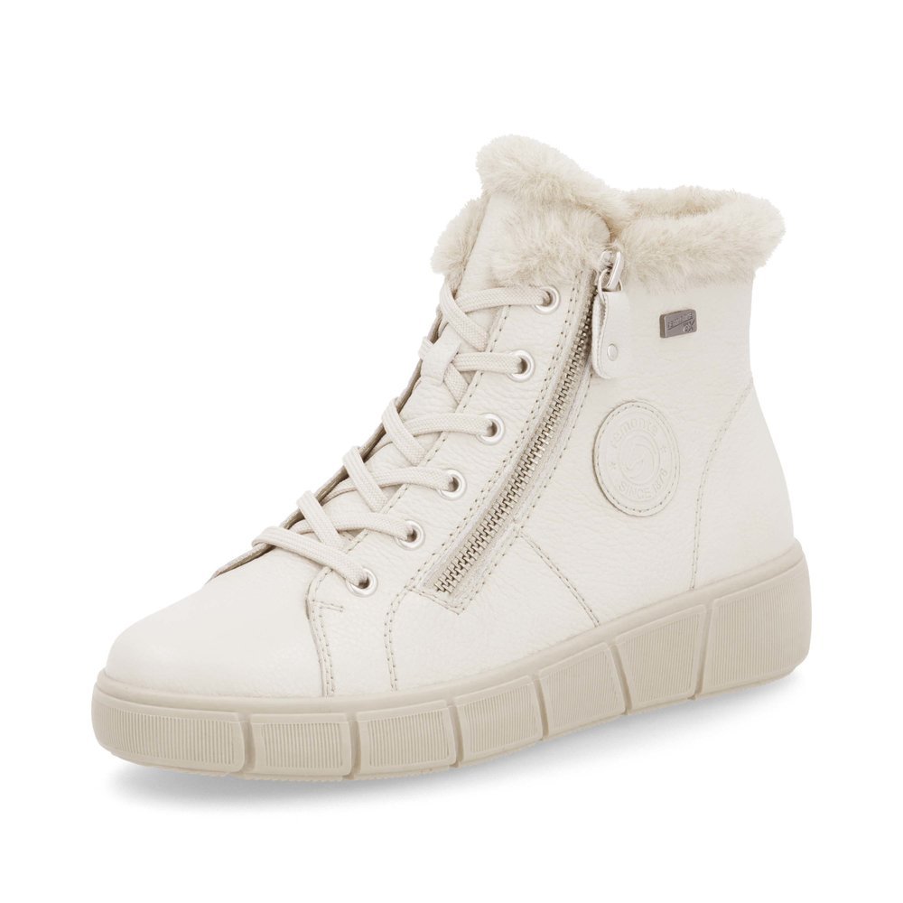 Remonte D1T72-80 Anatomical Leather Ankle Boot Ivory Remonte D1T72-80 Anatomical Leather Ankle Boot Ivory