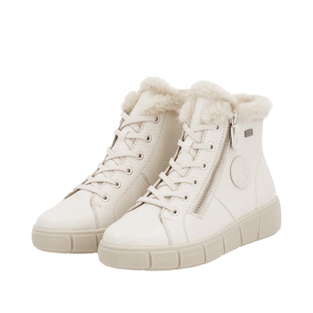 Remonte D1T72-80 Anatomical Leather Ankle Boot Ivory Remonte D1T72-80 Anatomical Leather Ankle Boot Ivory